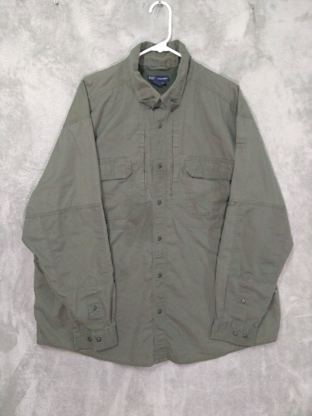 5.11 Tactical Shirt Mens 2XL Blue Green Taclite Pro Long Sleeve Button Up Vented